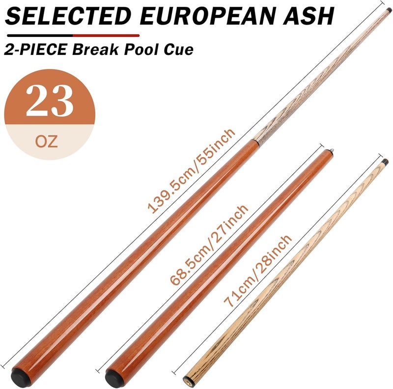 IIQ 21oz 23oz Break Stick Heavy Hitter Breaking Pool Cue Stick Black (21 oz) - Image 5